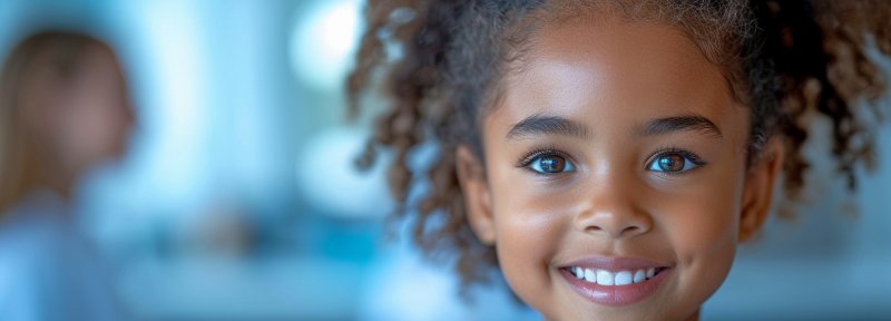 a little girl with a beautiful smile